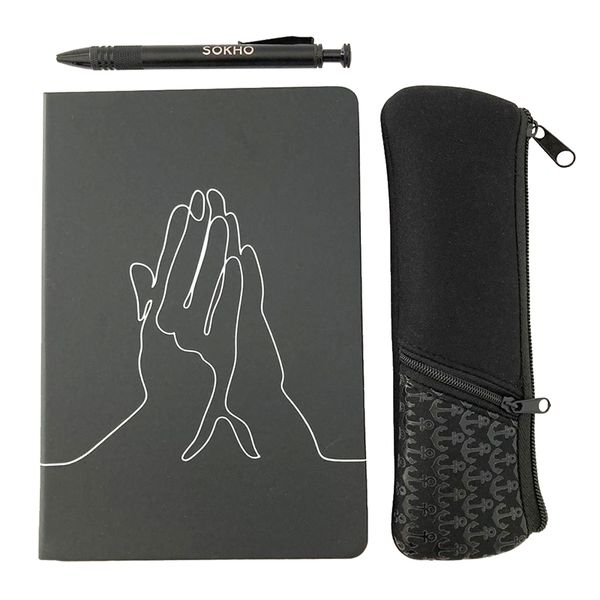 SOKHO Christian Inspired A5 Notebook with Pencil Bag and Pen Gift Set