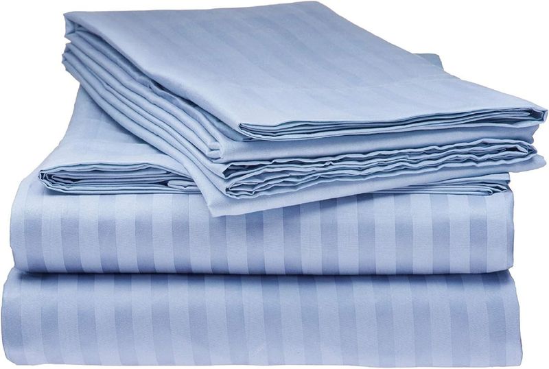 Home Style 4 Pieces Bed Sheet Set Blue