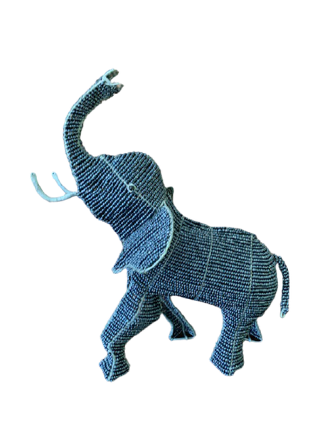 African Bead and Wire Handcrafted Elephant Home D cor Ornament