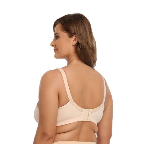 UK Ladies Plus size Full Coverage Bra Non Padded Non wired Comfort