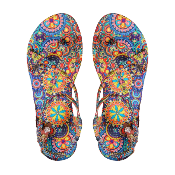 Bohemian Style Ethnic Multi-Color Sandals