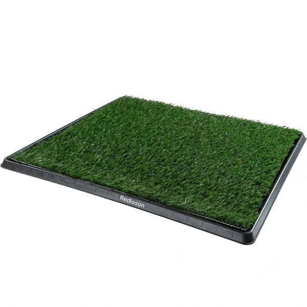 Redisson Artificial Grass Dog Potty Tray-Reusable Puppy Training Toilet Pad