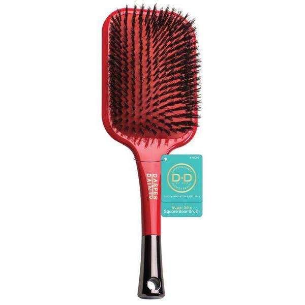 D&amp;D 80006 Light Square Paddle Brush Coral boar bristle