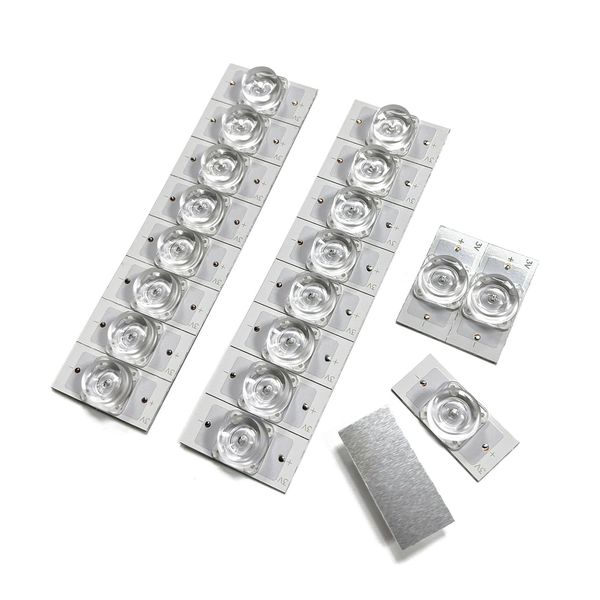 3V 2W SMD Lamp Bead with Concave Lens Diffuser for LED TV Repair 20pcs