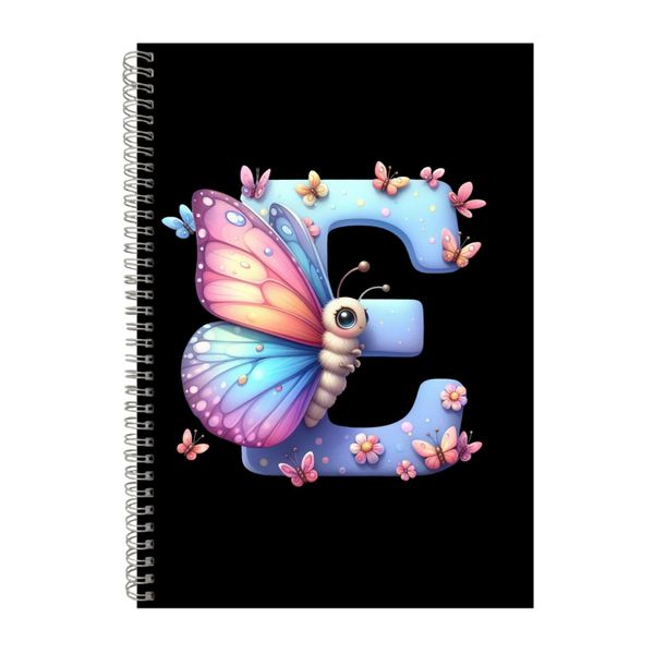 Butterfly E A4 Notebook Spiral Lined Trendy Note image