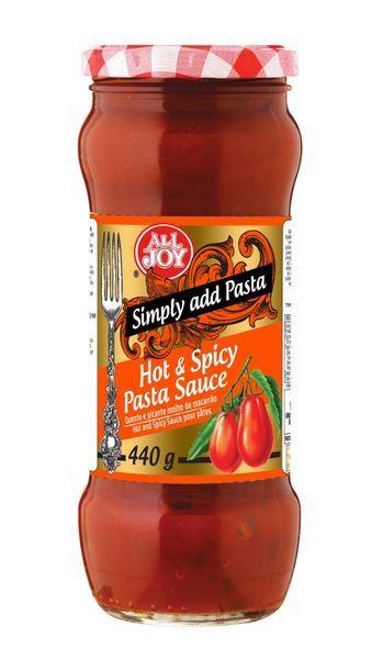 All Joy - Hot &amp; Spicy Pasta Sauce 6 Bottles x 440g