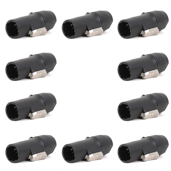 10pcs 3Pins True Locking Connector Male Plug Jack NAC3FX-W NAC3MX-W PA66 Ma