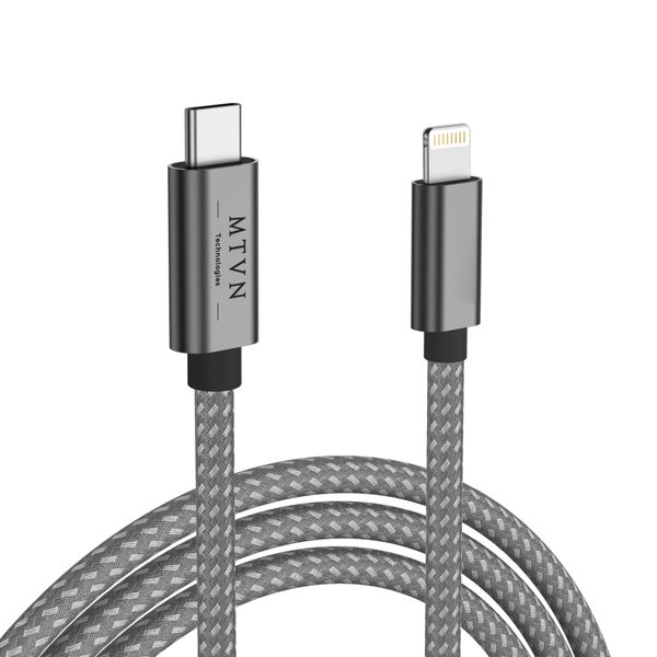 MTVN Technologies-Lightning Cable USB C 20W fast iPhone Braided Cable