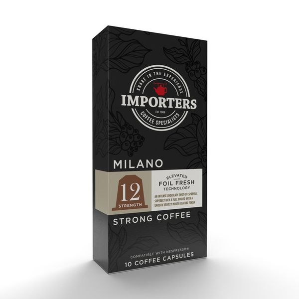 Importers Milano - 10 Nespresso Compatible Coffee Capsules