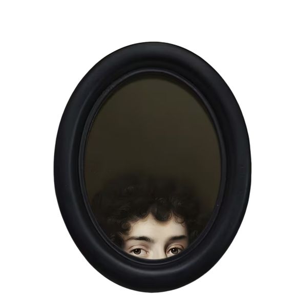 Vintage Victorian Peeping Tom Oval Picture Frame