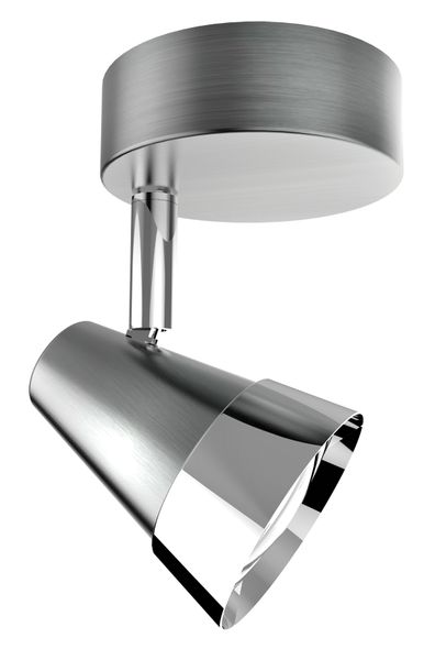 One Light Modern Satin Chrome Adjustable Spotlight - S171