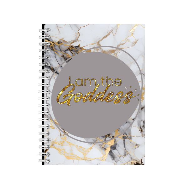 Goddess A5 Notebook Spiral and Lined Motivational Saying Graphic Notepad248
