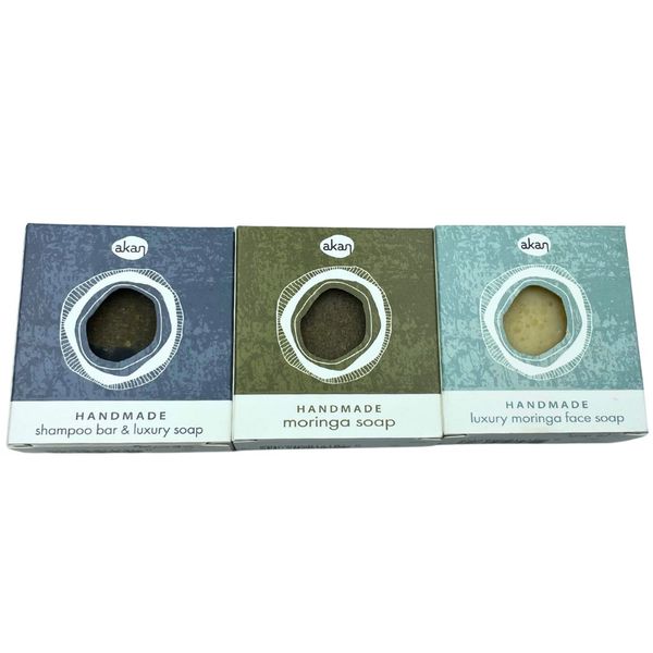 Akan Moringa Soap Combo Pack of 3