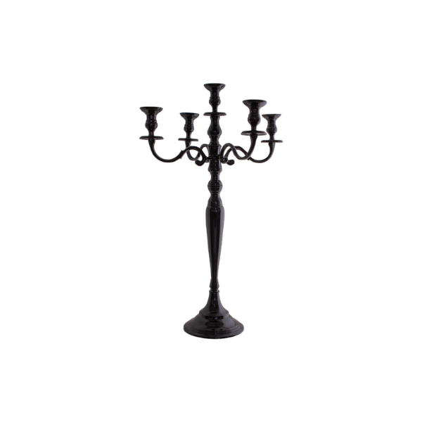 Polished Metal -5 Arm Candelabra-70cm