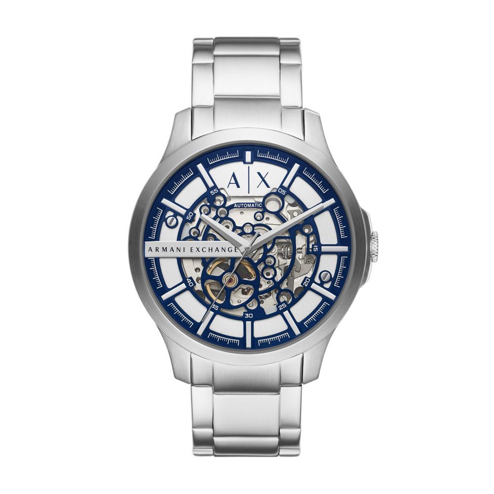 Armani Exchange Men's Automatic Three-Hand- Stainless Steel Watch ...