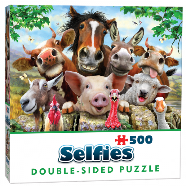 Selfies Double Sided 500 Piece Farm Friends Puzzle