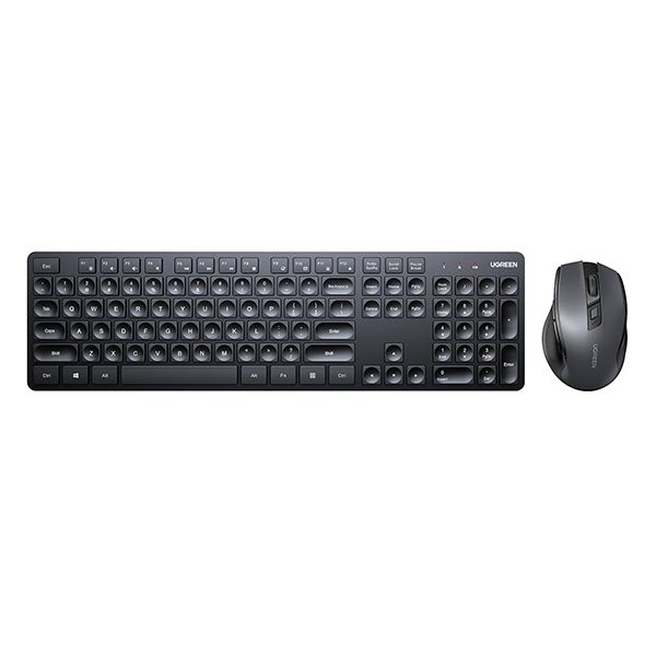 UGreen 15659 2.4GHZ Wireless Keyboard and Mouse Desktop Combo - Black
