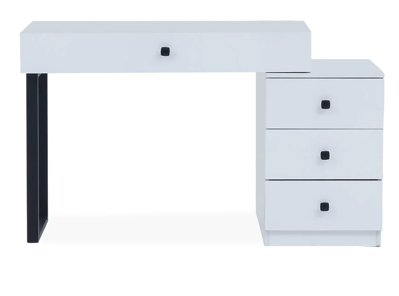 Elegant white with black finishes dressing table