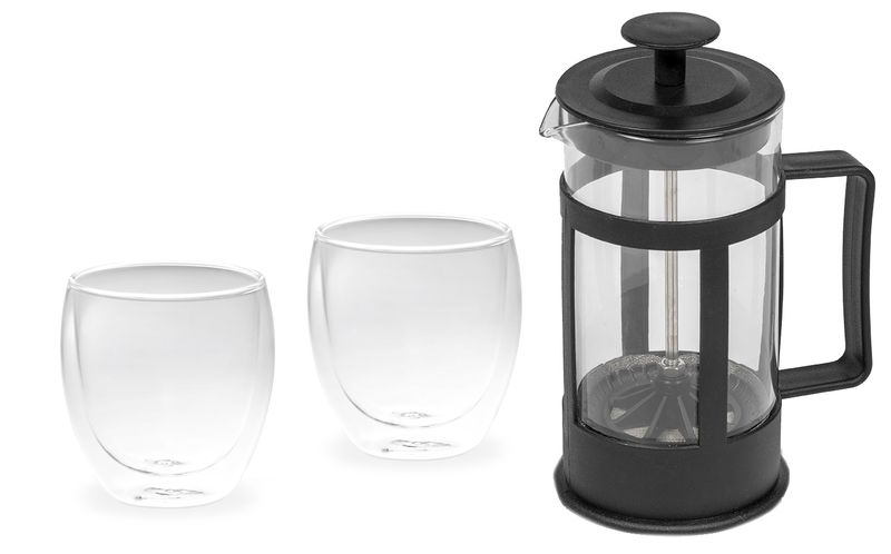 Crema Coffee Set and Cuppa Joe Coffee 350ml Plunger