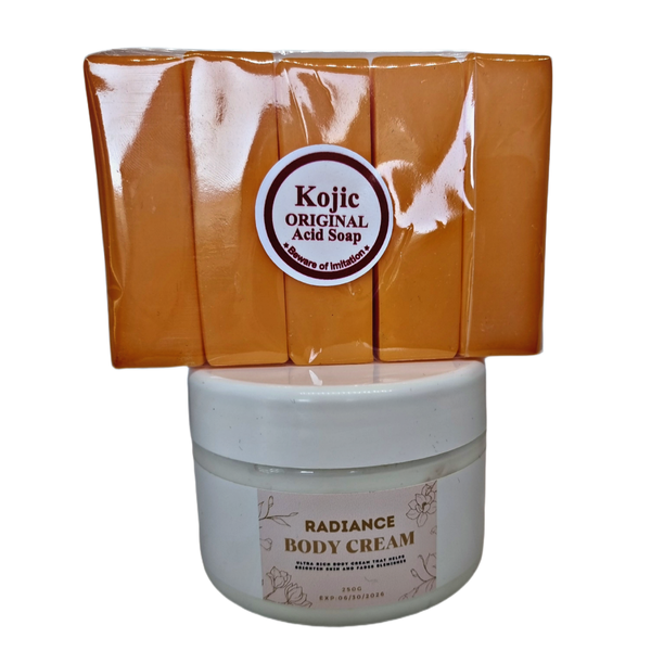 Kojic Acid Soap 500g with Radiance Body Cream