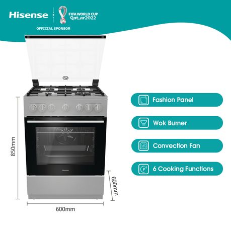 Hisense 60cm 4 Burner Gas /Electric Stove-Stainless Steel | Shop Today. Get  it Tomorrow! | takealot.com