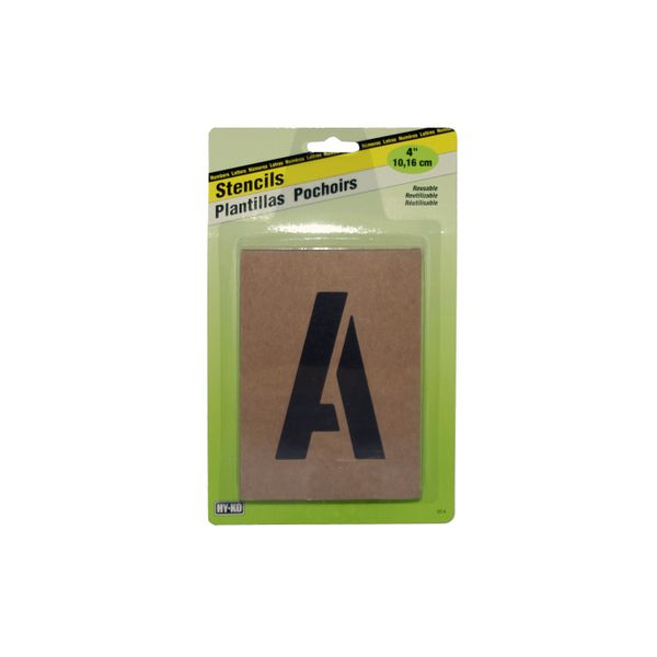 Stencil Figure And Letter - Reusable - 100mm - 4 Pack