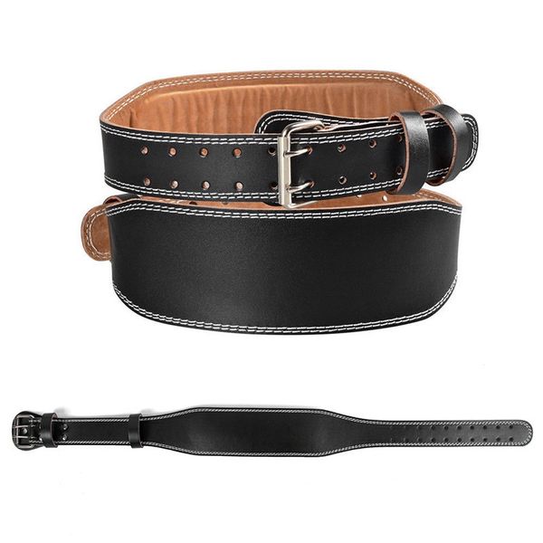 Adjustable Padded Leather Weightlifting Belt - Gym &amp; Strength Training