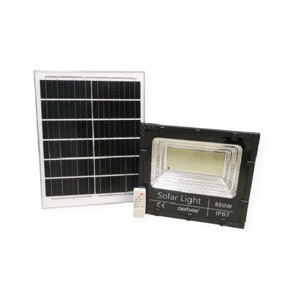 Aerbes AB-T6800 800W 425-LED Solar Floodlight with Remote - 6500K Daylight