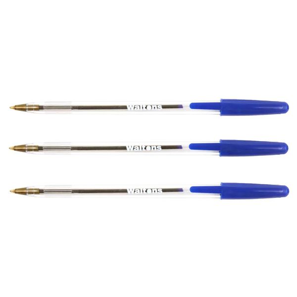 PrimeLine Ballpoint Pen 1.0mm (Set of 3) Blue x5