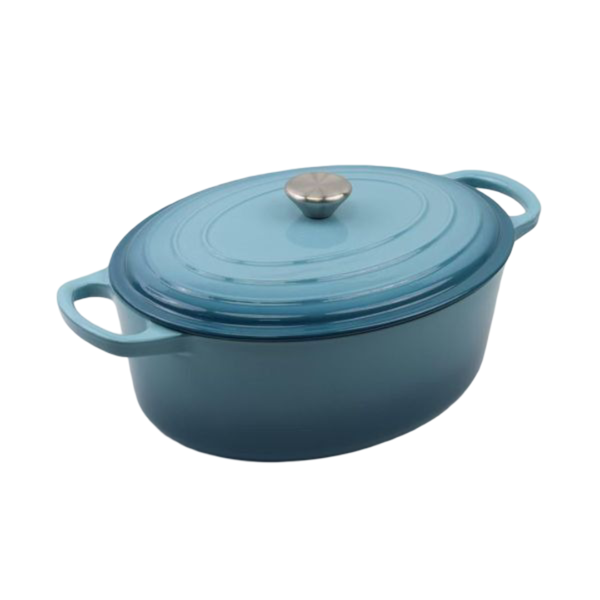 Premium Cast Iron Oval Casserole - Durable &amp; Versatile Cooking Pot