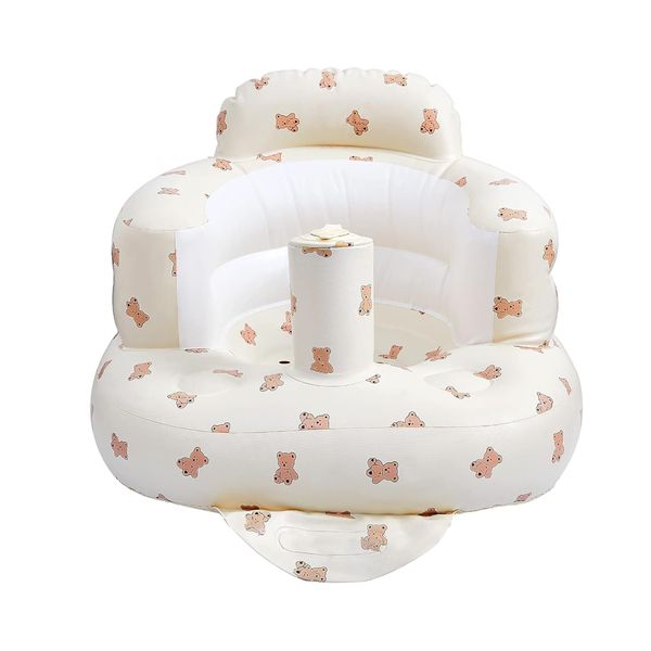 Inflatable Baby Seat Built in Pump &amp; Back Support for Toddler Sitting Up