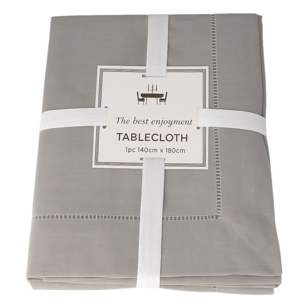Luxury White Hemstitch Tablecloth-140cm x 180cm