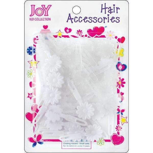 Joy - Ann16376 Hair Barrettes White and Clear Petit Daisy- 6 Pack
