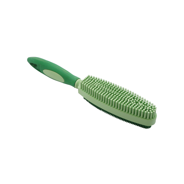 Pair of Duo Rubber Brushes for Grooming, Cleaning &amp; Fur Removal