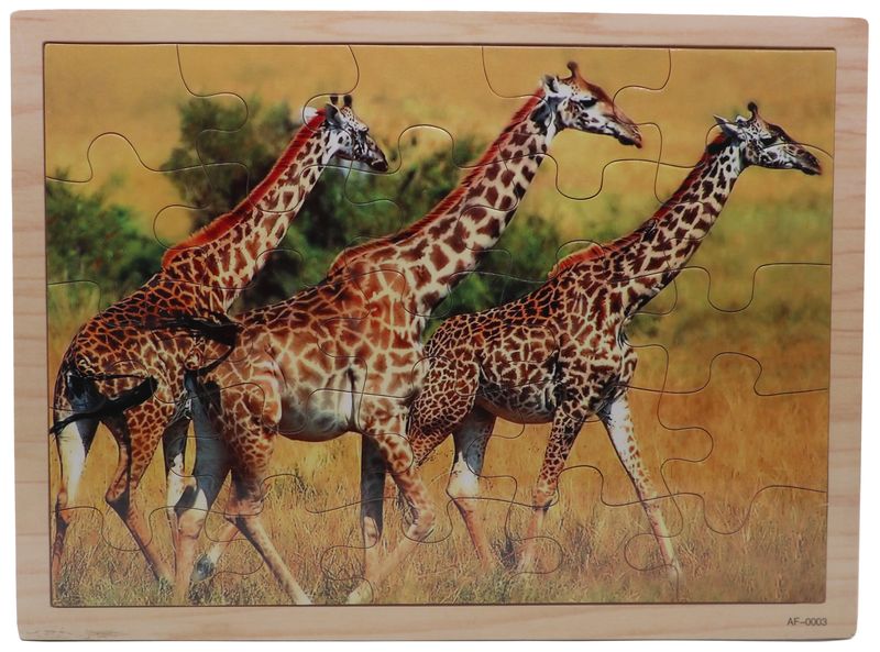 25 Piece Giraffe Wooden Puzzle