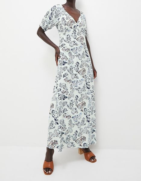 Deep V-Curved Waist Maxi