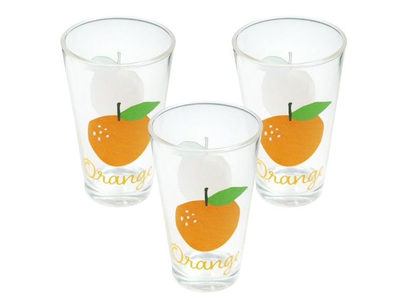 Excellent Houseware Glass Set - Orange Print - 300ml - 3 Piece