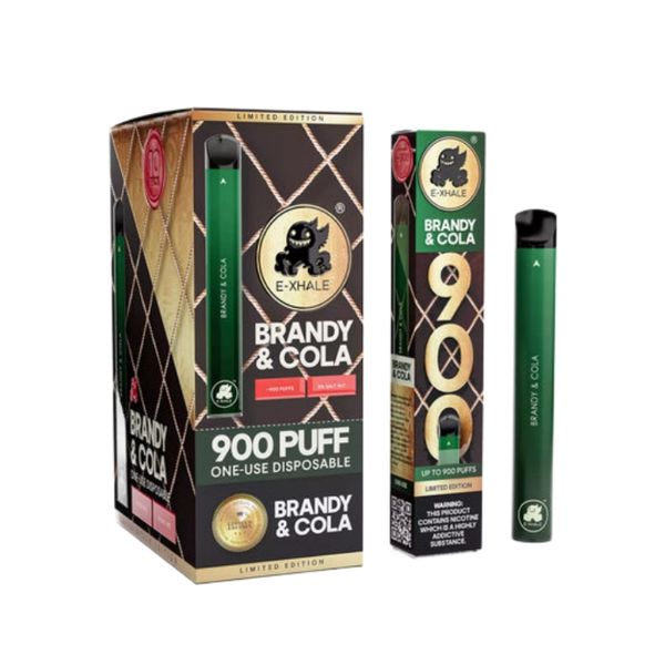 E-Xhale 900 Puffs Disposable Vapes - Brandy &amp; Cola (Pack of 5)