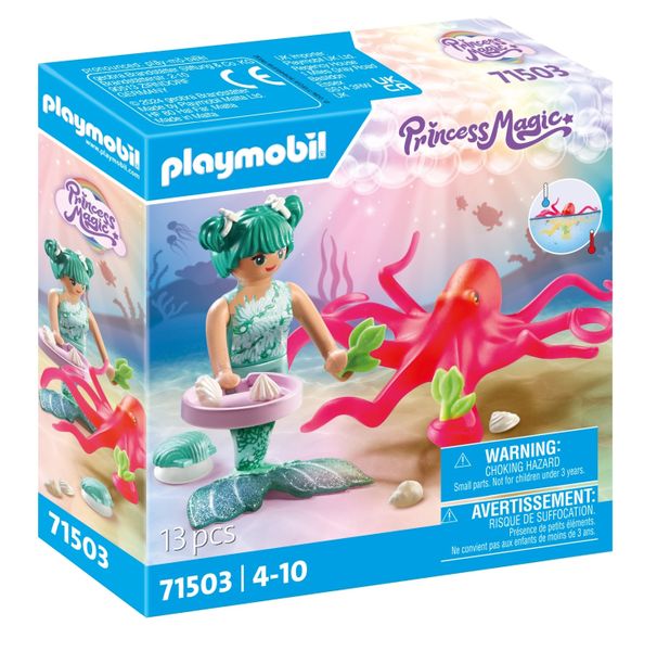 Playmobil Princess Magic - Mermaid with Octopus Set - 13 Pieces