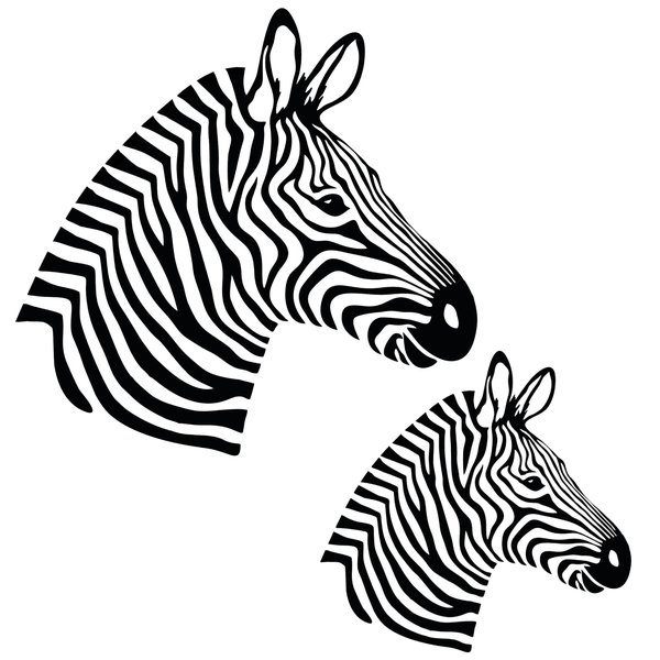 TrendSpire Zebra Vinyl Stickers - Set of 2