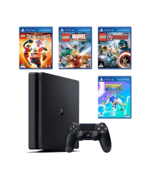 PS 4 Slim 500Gb Console Combo 3 With 4 Games