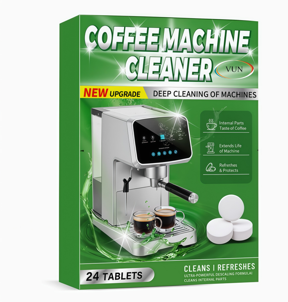 Upgraded Coffee Machine Cleaner and Descaler Tablets - 24 Pieces