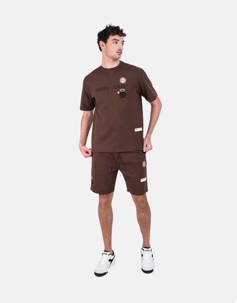 Diadora Mens Haldor/Valeo Brown Short/Tee Track Set