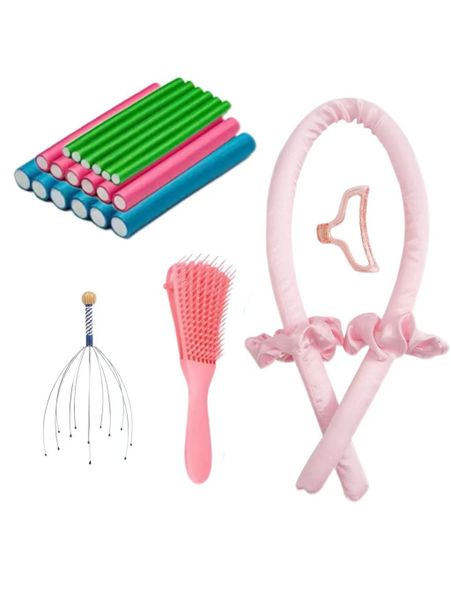 Eight-Prong Comb and Lazy Hair Curler Set