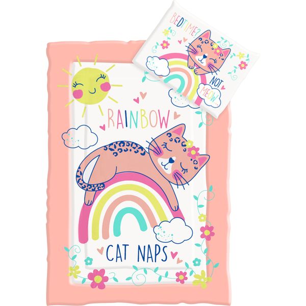 SQUIGGLE Baby Camp Cot Comforter + Pillowcase Set - Soft, Cozy &amp; Adorable