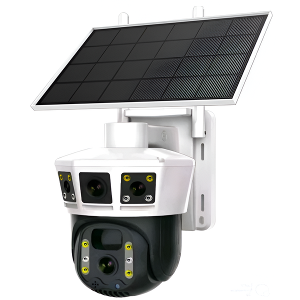 Solar Powered 4-Lensed Cam WiFi Surveillance
