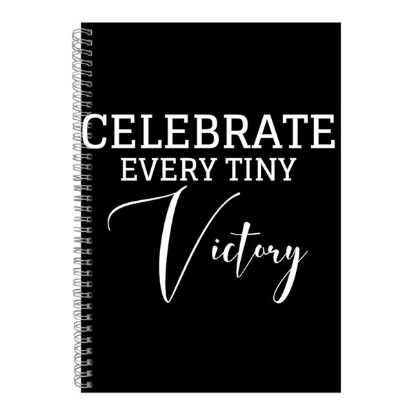Celebrate A4 Notebook Spiral Lined Motivational Sayings Graphic Notepad 226