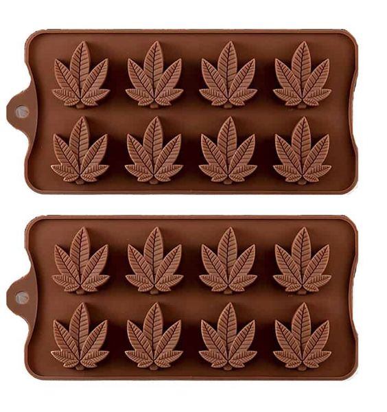 Killer Deals Weed Leaf Candy Chocolate Non-Stick Silicone Mould x2