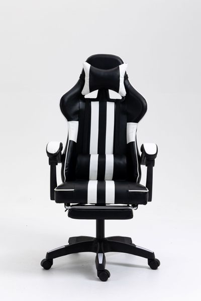 RACING gaming chair with footrest (WHITE)