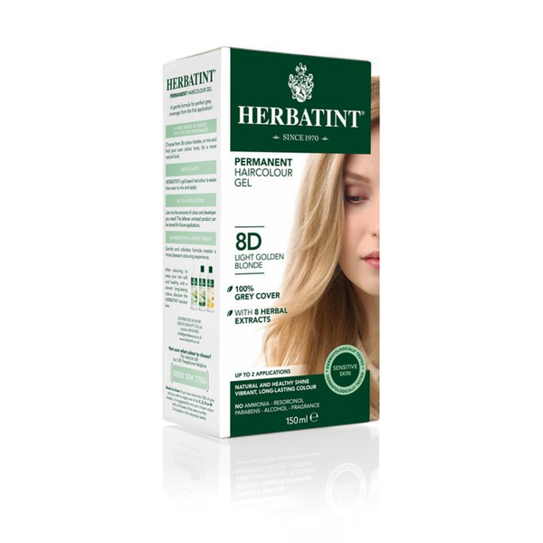 Herbatint Hair Colour - 8D Light Golden Blonde x 6